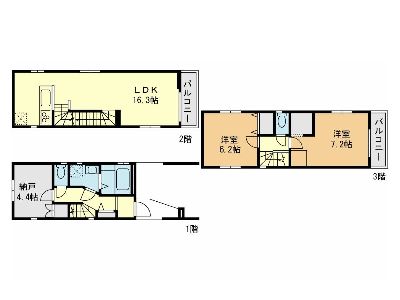 川崎市幸区古市場2丁目　新築一戸建　4990万円　A棟