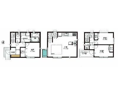 川崎市中原区小杉陣屋町2丁目　新築一戸建　6780万円　3号棟