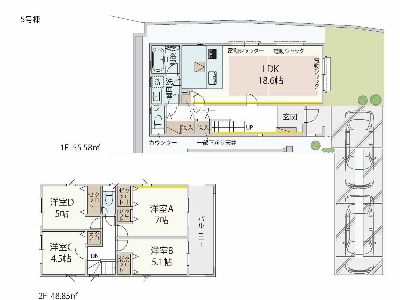 川崎市高津区上作延4丁目　新築一戸建　6380万円　5号棟