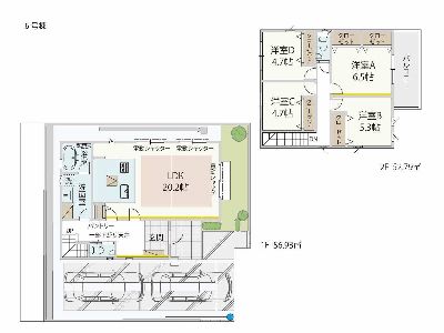 川崎市高津区上作延4丁目　新築一戸建　6580万円　6号棟
