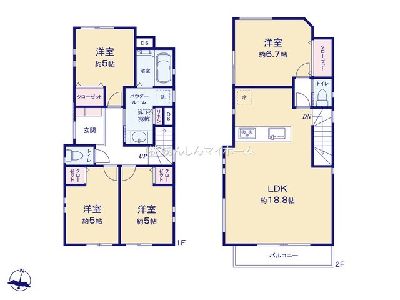 川崎市高津区蟹ケ谷　新築一戸建　4880万円　2号棟