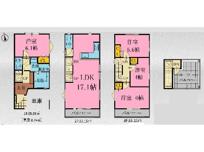 川崎市宮前区有馬5丁目　新築一戸建　5580万円　4号棟