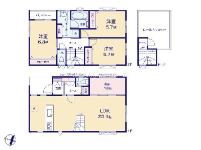 川崎市多摩区三田3丁目　新築一戸建　5680万円　C号棟