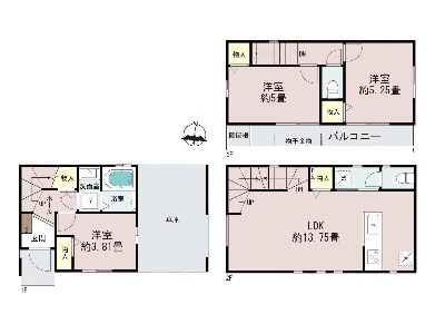 川崎市中原区新城中町　新築一戸建　5990万円　1号棟