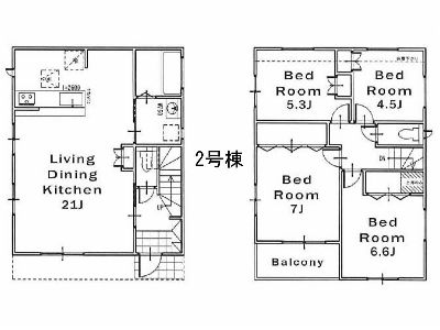 川崎市宮前区水沢3丁目　新築一戸建　4880万円　2号棟