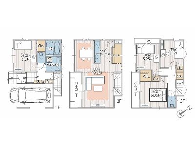 川崎市宮前区南平台　新築一戸建　4380万円　5号棟
