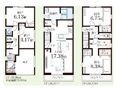 横浜市都筑区東山田町　新築一戸建　5980万円　2号棟