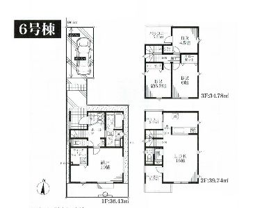 川崎市高津区千年　新築一戸建　5780万円　6号棟