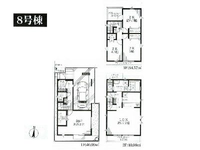 川崎市高津区千年　新築一戸建　6280万円　8号棟