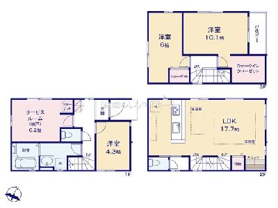 川崎市川崎区京町1丁目　新築一戸建　6398万円　3号棟