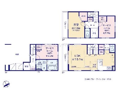 川崎市幸区塚越2丁目　新築一戸建5999万円　1号棟