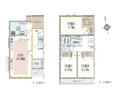 川崎市高津区上作延4丁目　新築一戸建　6880万円　8号棟