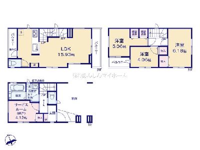 川崎市幸区塚越2丁目　新築一戸建　6490万円　1号棟