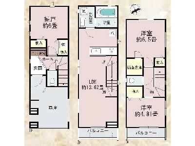 川崎市中原区宮内4丁目　新築一戸建　5790万円　2号棟
