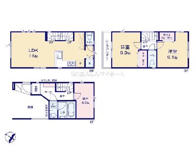 川崎市川崎区貝塚2丁目　新築一戸建　5590万円　A号棟