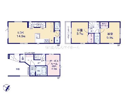 川崎市川崎区貝塚2丁目　新築一戸建　5190万円　B号棟