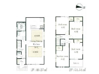 横浜市港北区樽町4丁目　新築一戸建　5980万円　3号棟