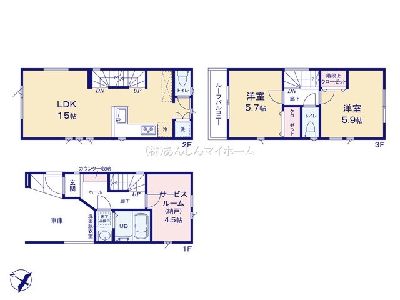 川崎市川崎区貝塚2丁目　新築一戸建　5390万円　C号棟
