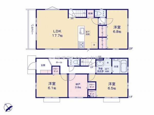 府中市四谷1丁目　新築一戸建て　4280万円　2号棟