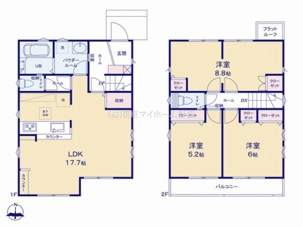 小平市学園東町2丁目　新築一戸建て　4999万円　3号棟