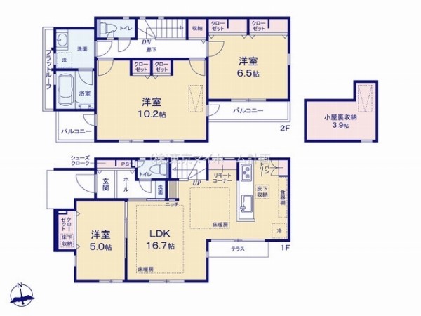 国分寺市新町1丁目　新築一戸建て　5480万円　D号棟