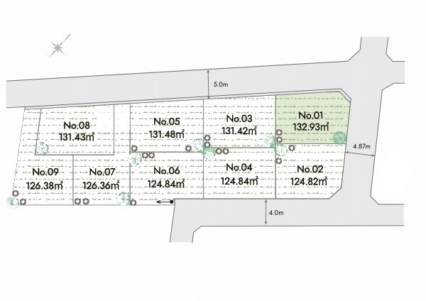 国分寺市内藤2丁目　建築条件無売地　6380万円　1区画
