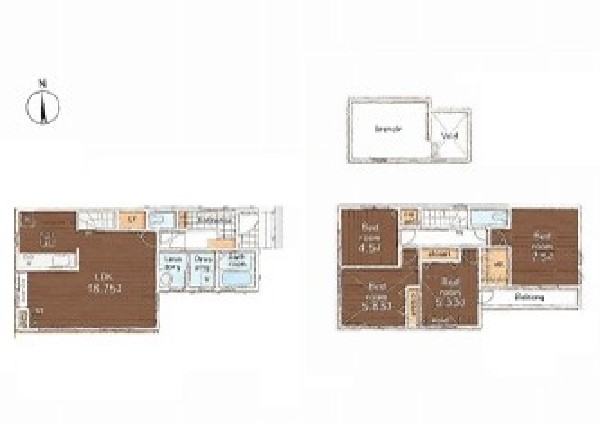 小平市小川東町5丁目　新築一戸建て　5990万円　2号棟