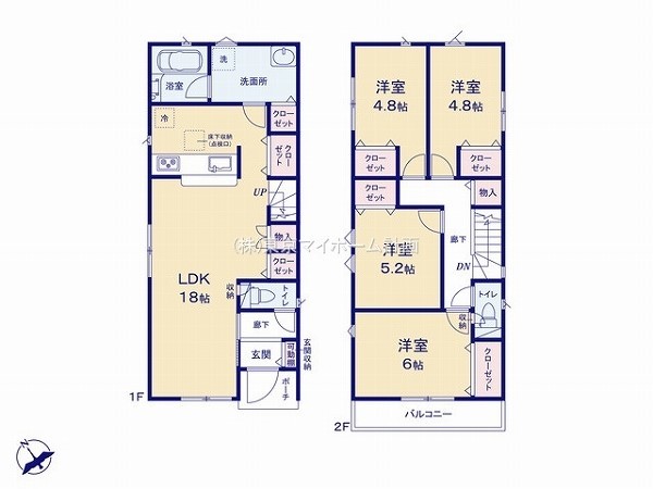 立川市羽衣町3丁目　新築一戸建て　6490万円　1号棟