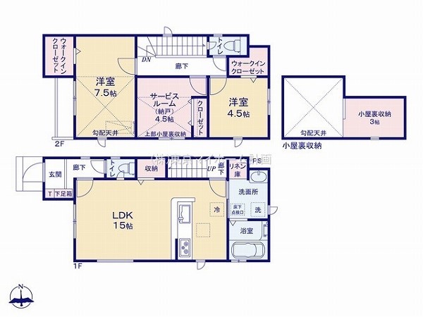 グラファーレ　立川市上砂町4丁目　新築一戸建て　4180万円　3号棟