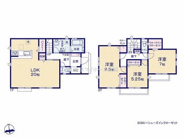 グラファーレ　立川市上砂町1丁目　新築一戸建て　4580万円　1号棟