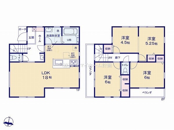 東久留米市小山3丁目　新築一戸建て　3880万円　1号棟