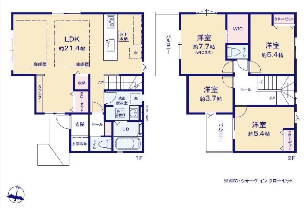 三鷹市深大寺3丁目　新築一戸建て　7999万円　1号棟