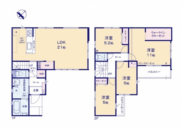 国分寺市富士本1丁目　新築一戸建て　6990万円　1号棟