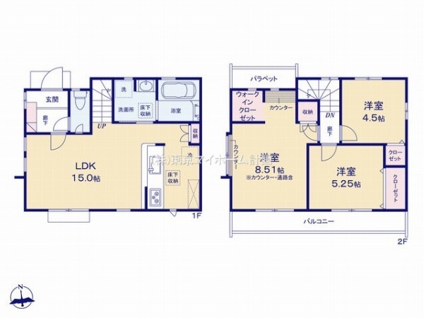 小平市小川町1丁目　新築一戸建て　4150万円　1号棟