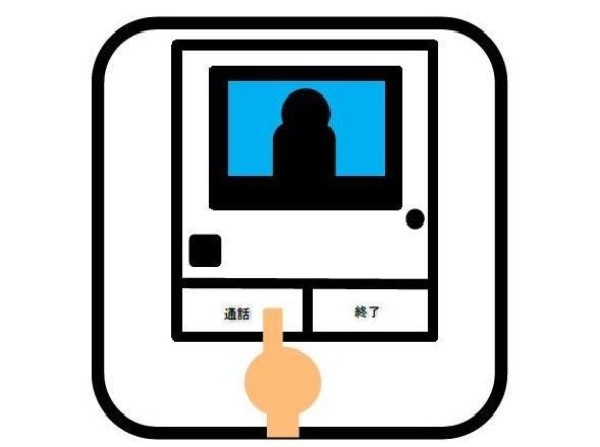 TVモニター付インターホン モニター付インターホンが標準仕様です。不安になりがちな防犯面。目で確認できるからあんしんです。