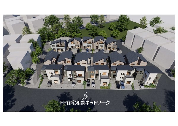 外観:各号棟に違いを持たせた個性のある全16棟の間取り！お客様のご希望に合った間取りを探すのも楽しみです。