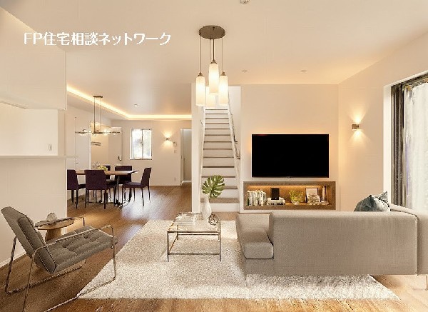 ■リビング■本画像はAIがCGで家具作成しており、実際の現地に家具は設置されておりません。また、販売価格に家具等は含まれておりません。