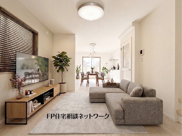 ■リビング■本画像はAIがCGで家具作成しており、実際の現地に家具は設置されておりません。また、販売価格に家具、小物等は含まれておりません。