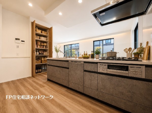 ■キッチン■本画像はAIがCGで家具作成しており、実際の現地に家具は設置されておりません。また、販売価格に家具、小物等は含まれておりません。
