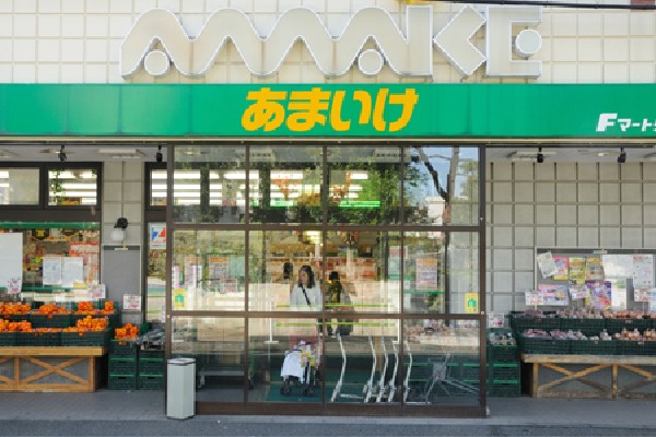 周辺環境:スーパーあまいけ小川店(団地の中にあり、遠くまで買い物へ行くのが難しい高齢者や、地元で買物をしたい人などが「家の近くで生鮮食品を選んで買えるのが嬉しい」ということで多く訪れる、地域密着型のお店です。)