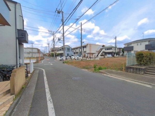 外観:前面道路含む現地土地写真