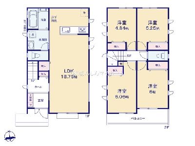 川崎市麻生区細山4丁目　新築一戸建　5190万円　2号棟