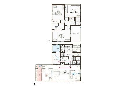 横浜市青葉区奈良2丁目　新築一戸建　6880万円　1号棟