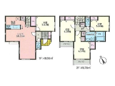 横浜市港北区篠原西町　新築一戸建　6190万円　B号棟