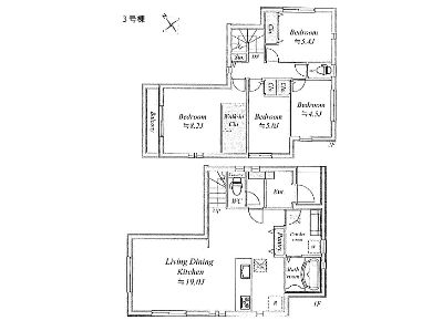 横浜市港北区篠原北1丁目　新築一戸建　7180万円　4号棟