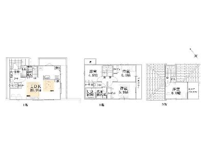 横浜市港北区鳥山町　新築一戸建　6288万2500円　A棟