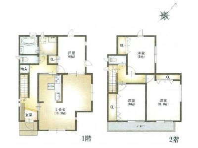 横浜市港北区篠原町　新築一戸建　8488.25万円　4号棟