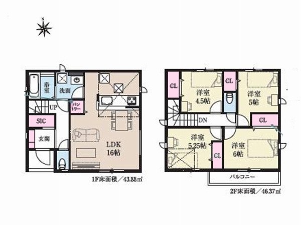 グラファーレ　小平市天神町4丁目　新築一戸建て　4480万円　2号棟