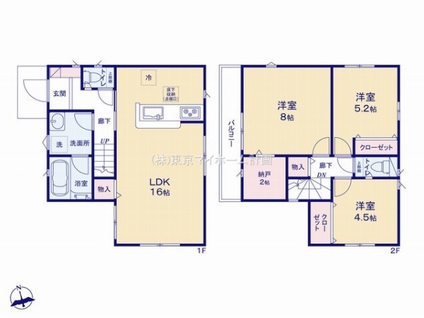 国分寺市並木町3丁目　新築一戸建て　3780万円　1号棟