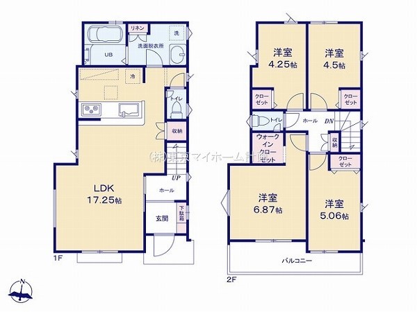 東村山市廻田町3丁目　新築一戸建て　4280万円　1号棟